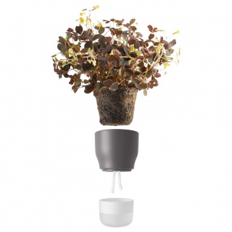 Горшок для растений Flowerpot, малый, серый фото 
