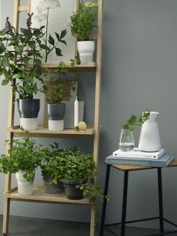 Горшок для растений Flowerpot, средний, серый фото 