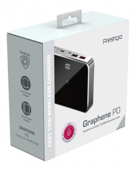 Графеновый аккумулятор Graphene PD, 10000 мАч, черный фото 
