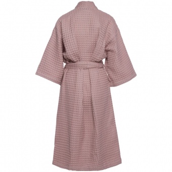 Халат вафельный женский Boho Kimono, пыльно-розовый фото 8