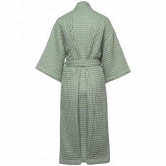 Халат вафельный женский Boho Kimono, зеленая мята фото 4
