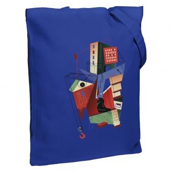 Холщовая сумка Architectonic, ярко-синяя фото 