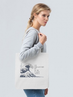 Холщовая сумка «Цифровые стихи. Японская поэзия», молочно-белая фото 