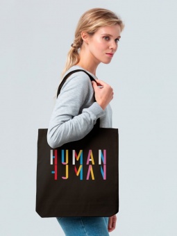 Холщовая сумка Human, черная фото 