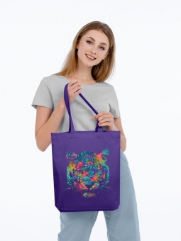 Холщовая сумка Jungle Look, фиолетовая фото 