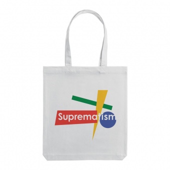 Холщовая сумка Suprematism, молочно-белая фото 