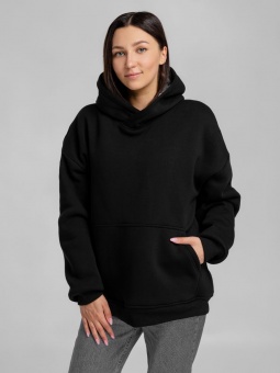 Худи Furry Oversize, черное фото 2