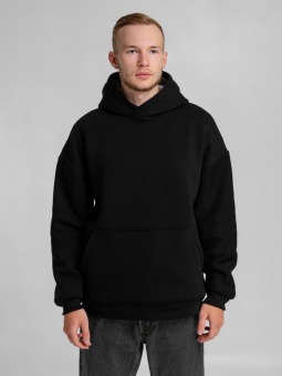 Худи Furry Oversize, черное фото 10