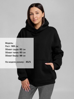 Худи Furry Oversize, черное фото 12