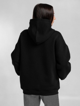 Худи Furry Oversize, черное фото 7