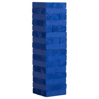 Игра «Деревянная башня мини», синяя фото 