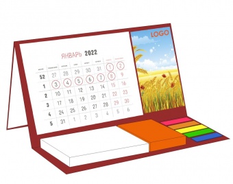 Календарь настольный на заказ Sticky, с блоком 50 листов фото 