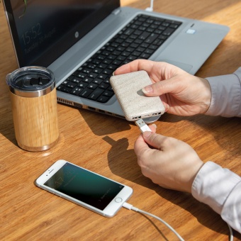 Карманный внешний аккумулятор Wheat Straw, 5000 mAh фото 