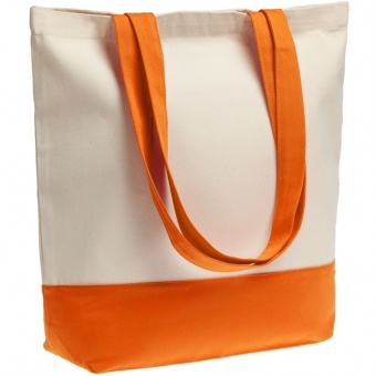 Холщовая сумка Shopaholic, оранжевая фото 