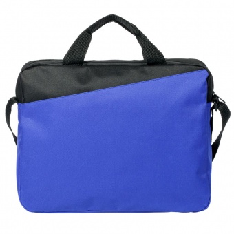 Конференц-сумка Unit Diagonal, сине-черная фото 