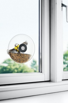 Кормушка для птиц Window Bird Feeder, прозрачная, большая фото 