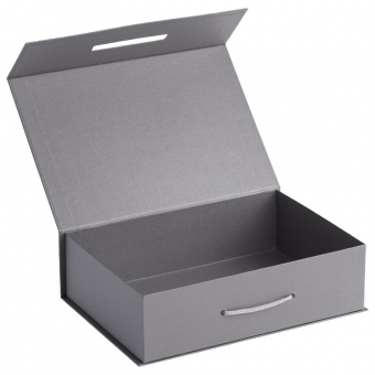 Коробка Case, подарочная, серебристая фото 