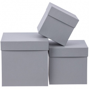 Коробка Cube, L, серая фото 