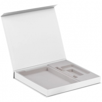 Коробка Daily Touch под ежедневник, аккумулятор и ручку, белая фото 
