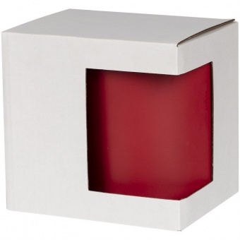 Коробка для кружки с окном Cupcase, белая фото 