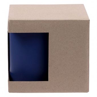 Коробка для кружки с окном, крафт, ver.2 фото 