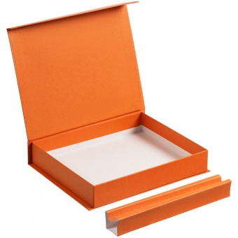Коробка Duo под ежедневник и ручку, оранжевая фото 
