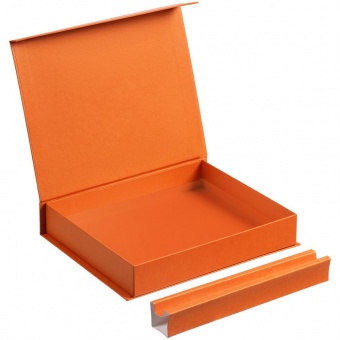Коробка Duo под ежедневник и ручку, оранжевая фото 