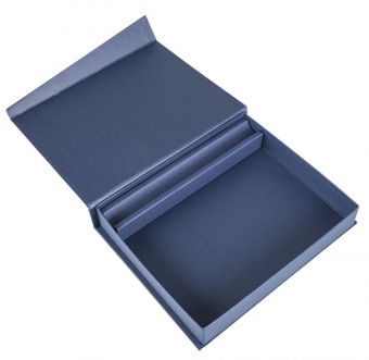 Коробка Duo под ежедневник и ручку, синяя фото 6