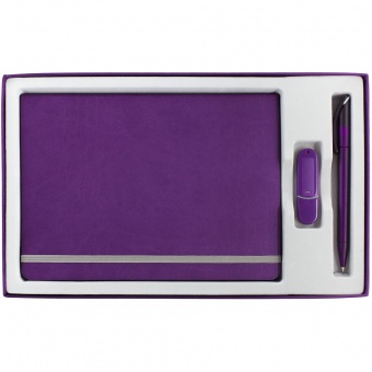 Коробка In Form под ежедневник, флешку, ручку, фиолетовая фото 