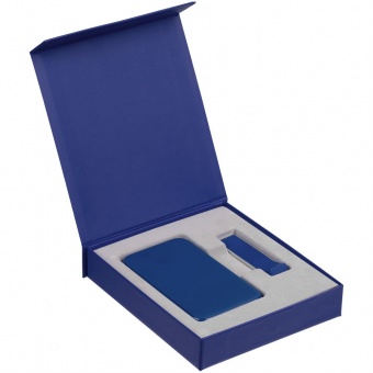Коробка Latern для аккумулятора 5000 мАч и флешки, синяя фото 