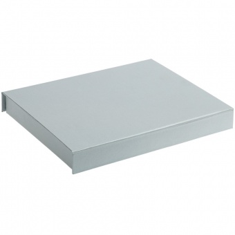 Коробка Memo Pad для блокнота, флешки и ручки, серебристая фото 