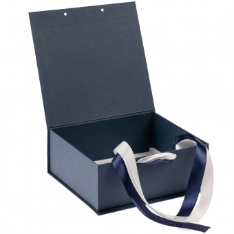 Коробка на лентах Tie Up, малая, синяя фото 