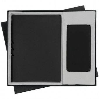 Коробка Overlap под ежедневник и аккумулятор, черная фото 