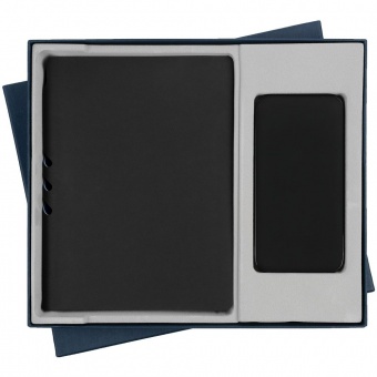 Коробка Overlap под ежедневник и аккумулятор, синяя фото 