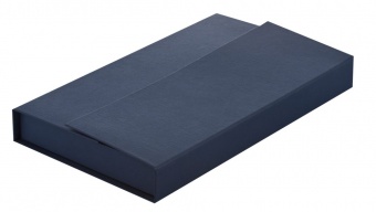 Коробка подарочная под ежедневник, флешку и ручку, синяя фото 1