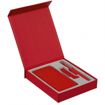 Коробка Rapture для аккумулятора 10000 мАч, флешки и ручки, красная фото 