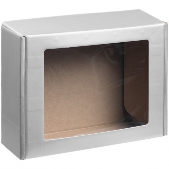 Коробка с окном Visible, серебристая, уценка фото 