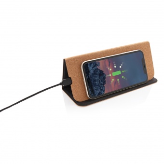 Коврик для мыши с функцией беспроводной зарядки и подставки для телефона, 5 Вт фото 