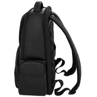 Кожаный рюкзак для ноутбука Santiago, черный фото 