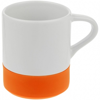 Кружка с силиконовой подставкой Protege, оранжевая фото 