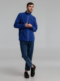 Куртка флисовая мужская Twohand, синяя фото 10