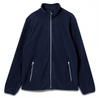 Куртка флисовая мужская Twohand, темно-синяя фото 14