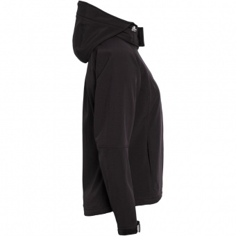 Куртка женская Hooded Softshell черная фото 10
