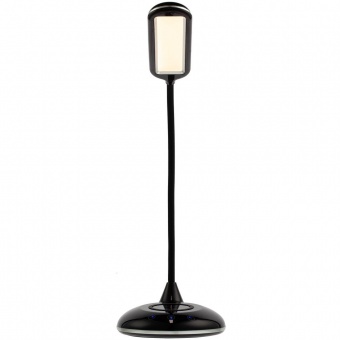 Лампа с беспроводной зарядкой Bright Helper, черная фото 