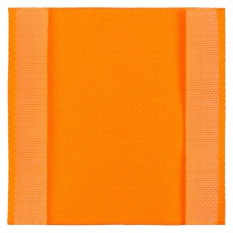 Лейбл тканевый Epsilon, L, оранжевый неон фото 