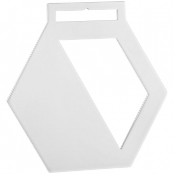 Медаль Steel Hexa, белая фото 