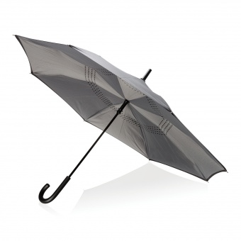 Механический двусторонний зонт, d115 см, серый фото 1