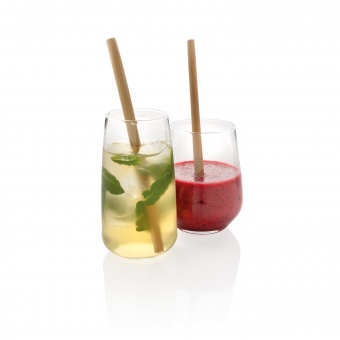 Многоразовые эко-трубочки для напитков Bamboo, набор 2 шт. фото 