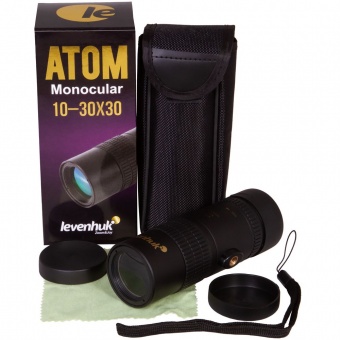 Монокуляр Atom 10-30х, линзы 30 мм фото 