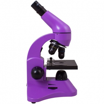 Монокулярный микроскоп Rainbow 50L с набором для опытов, фиолетовый фото 